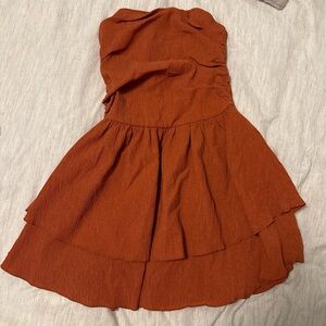 Sleeveless Orange Dress